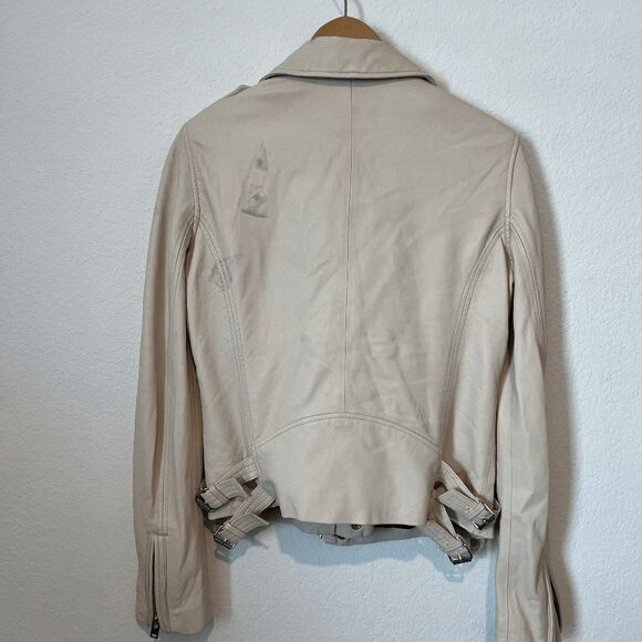 IRO Han Lamb Leather Motorcycle Zip-Up Jacket Women's Size 40 US 8 - Picture 2 of 16